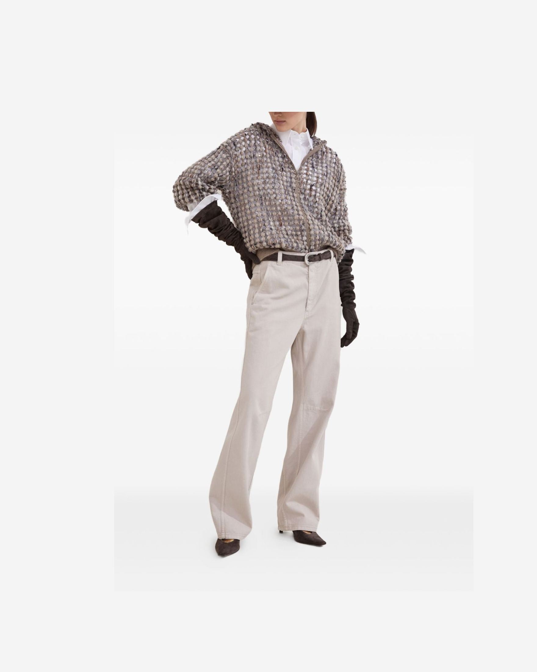 Brunello Cucinelli Beige Sweater Glam Steals