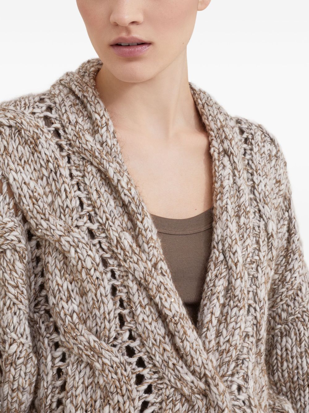 Brunello Cucinelli Beige Sweater Glam Steals