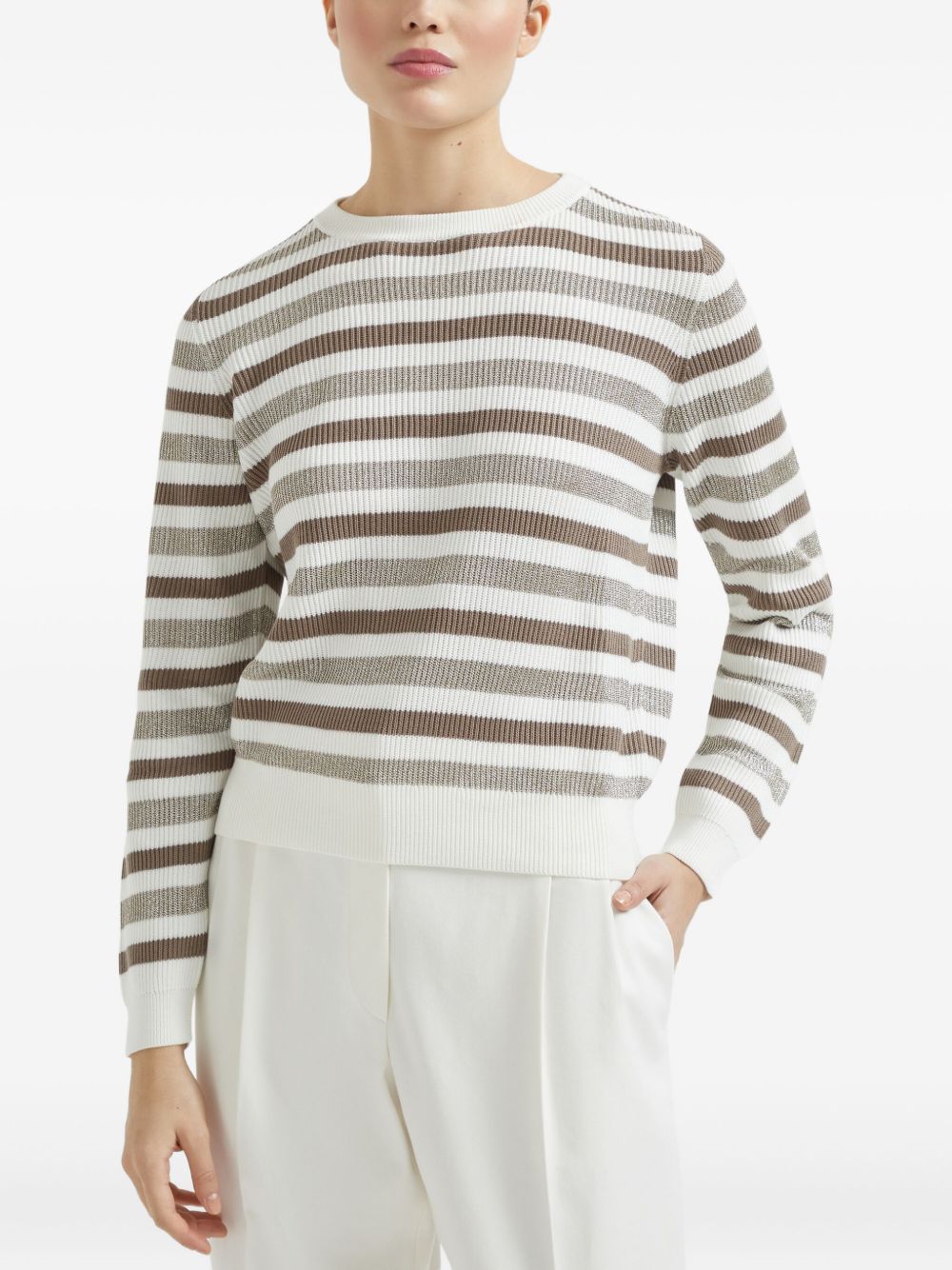 Brunello Cucinelli Beige Sweater Glam Steals