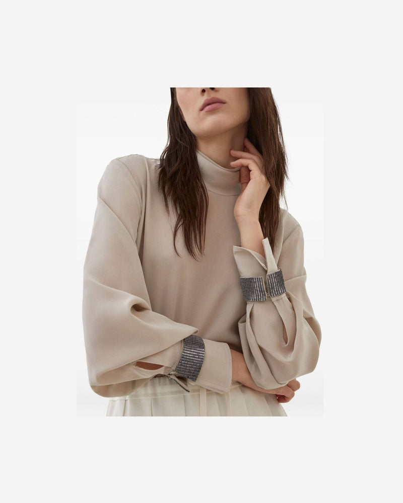 Brunello Cucinelli Beige Sweater Glam Steals