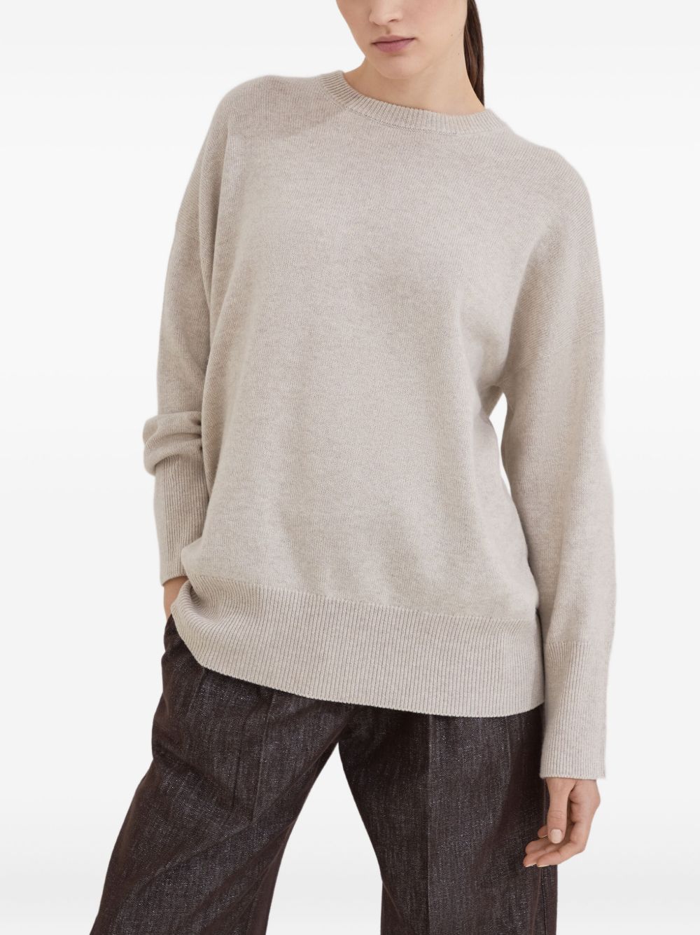 Brunello Cucinelli Beige Sweater Glam Steals