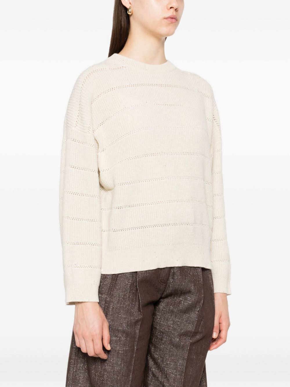 Brunello Cucinelli Beige Sweater Glam Steals