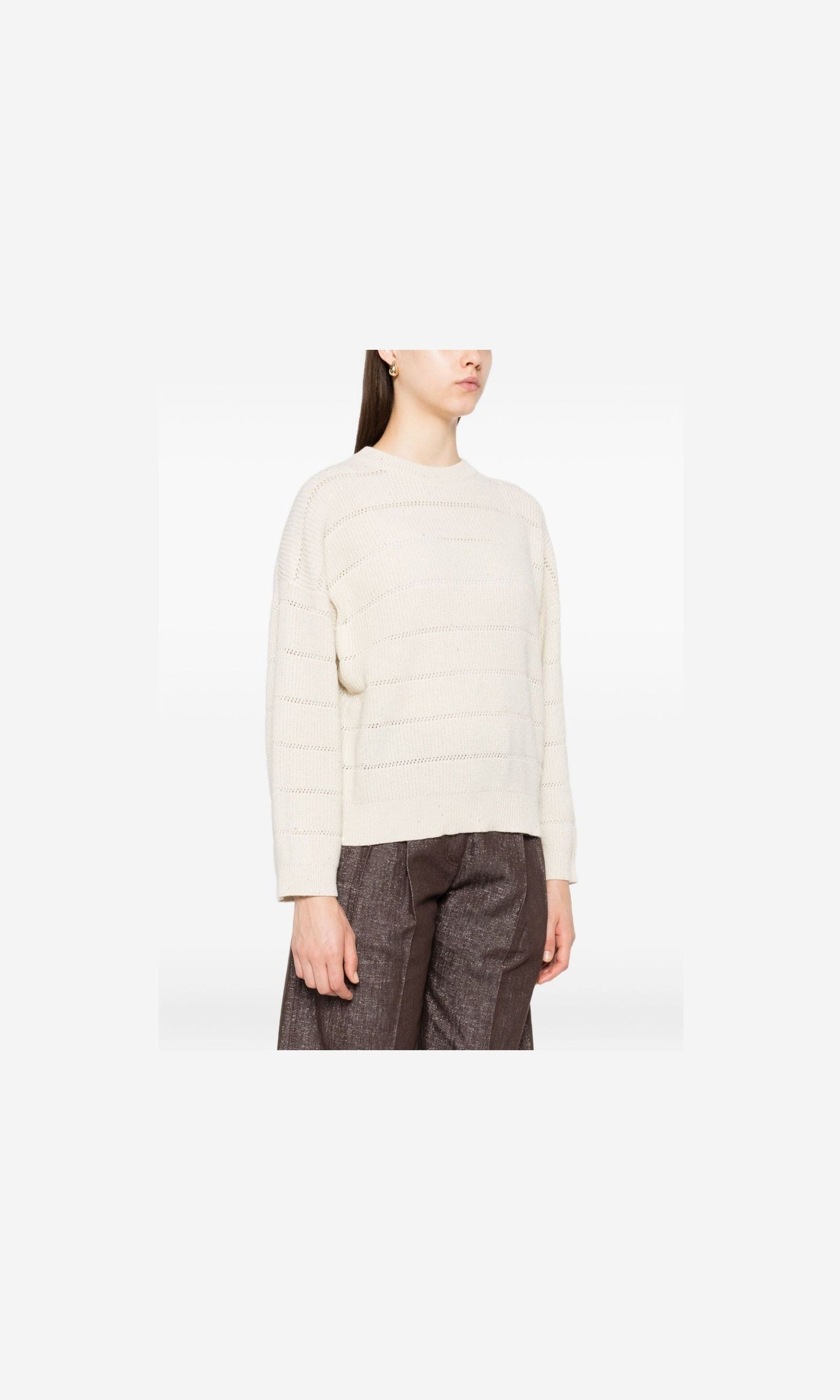 Brunello Cucinelli Beige Sweater Glam Steals