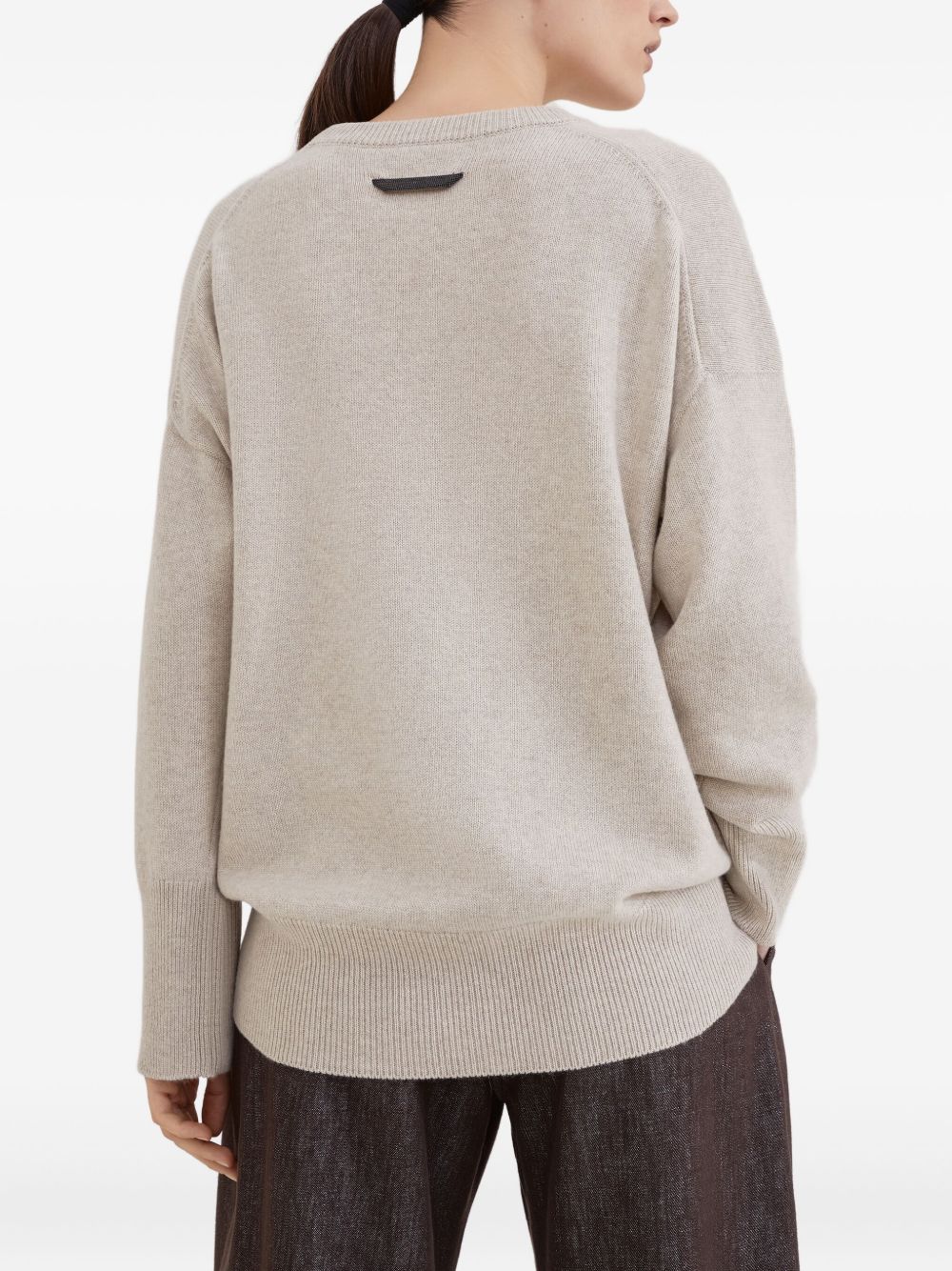 Brunello Cucinelli Beige Sweater Glam Steals