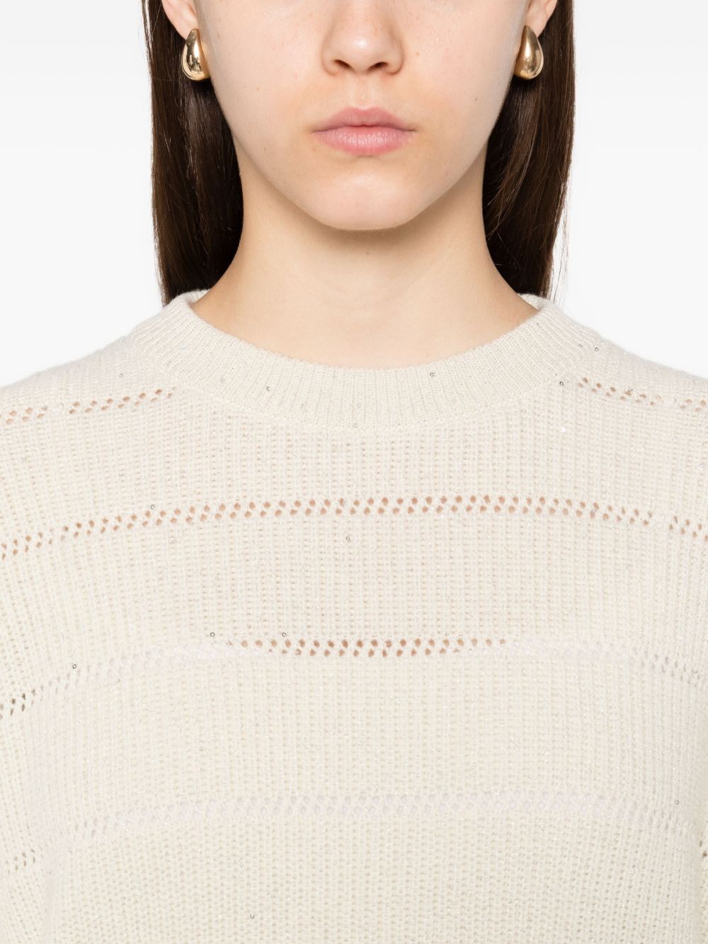Brunello Cucinelli Beige Sweater Glam Steals
