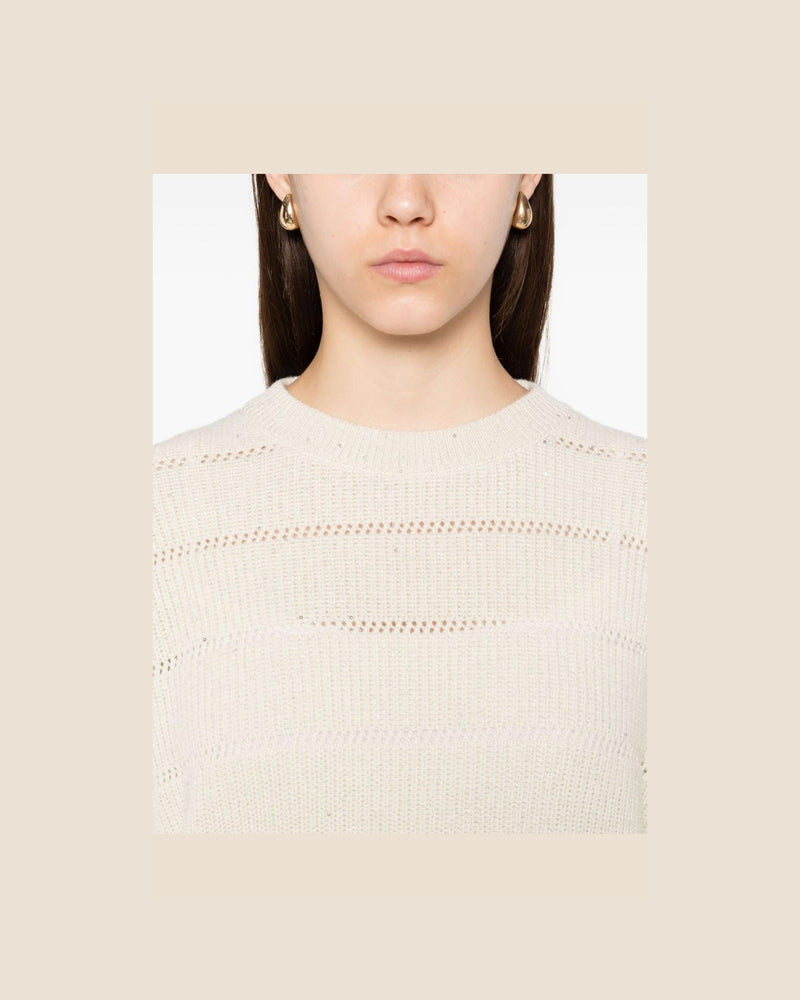 Brunello Cucinelli Beige Sweater Glam Steals
