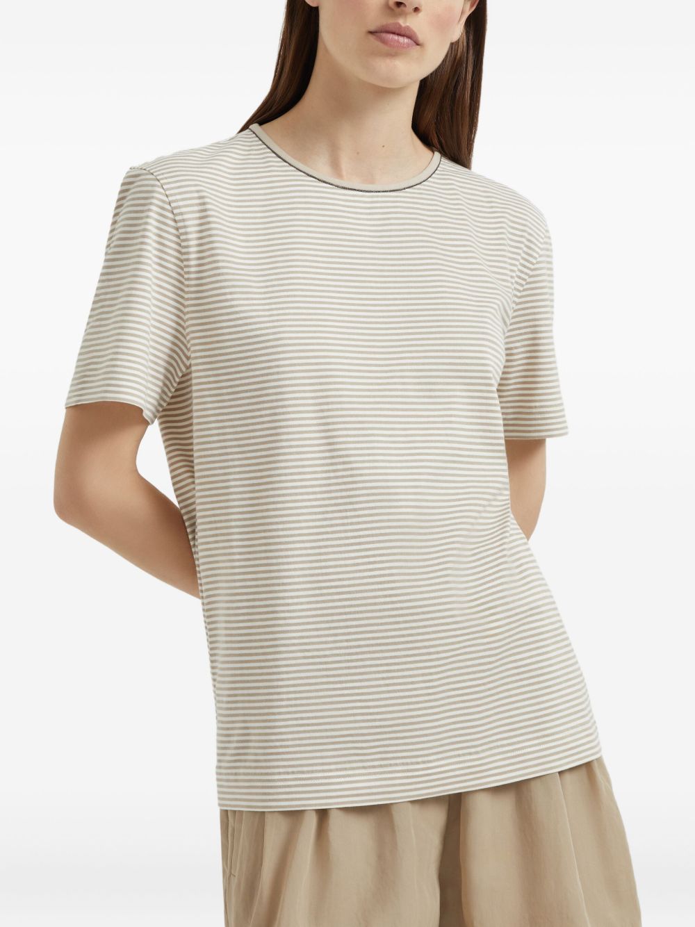 Brunello Cucinelli Beige T-shirt and Polo Glam Steals
