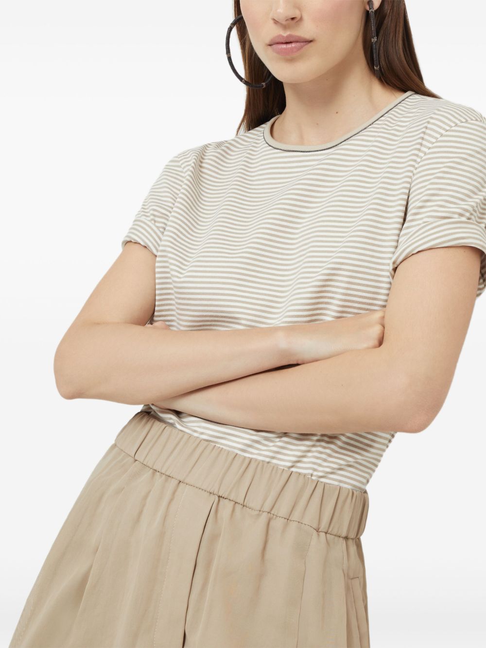 Brunello Cucinelli Beige T-shirt and Polo Glam Steals