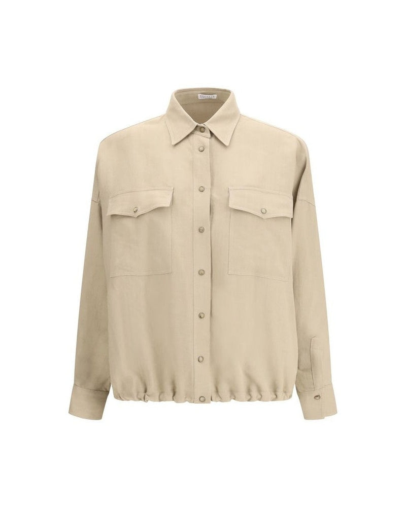Brunello Cucinelli Beige Viscose Blouse Glam Steals