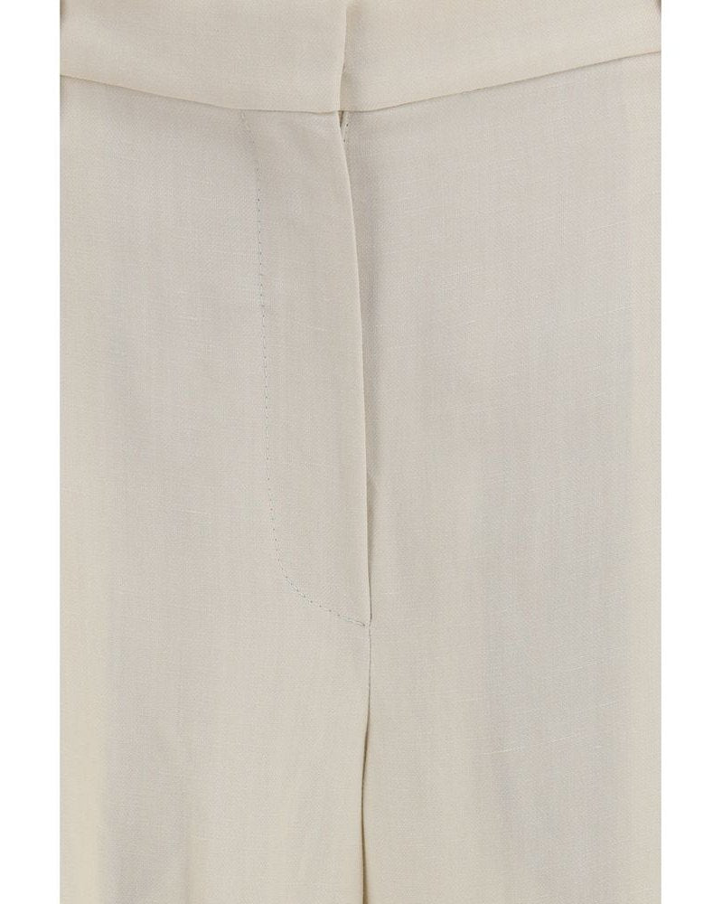Brunello Cucinelli Beige Viscose Casual Pant Glam Steals