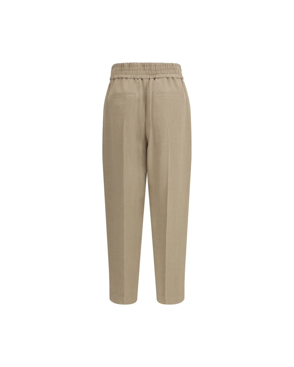 Brunello Cucinelli Beige Viscose Casual Pant 