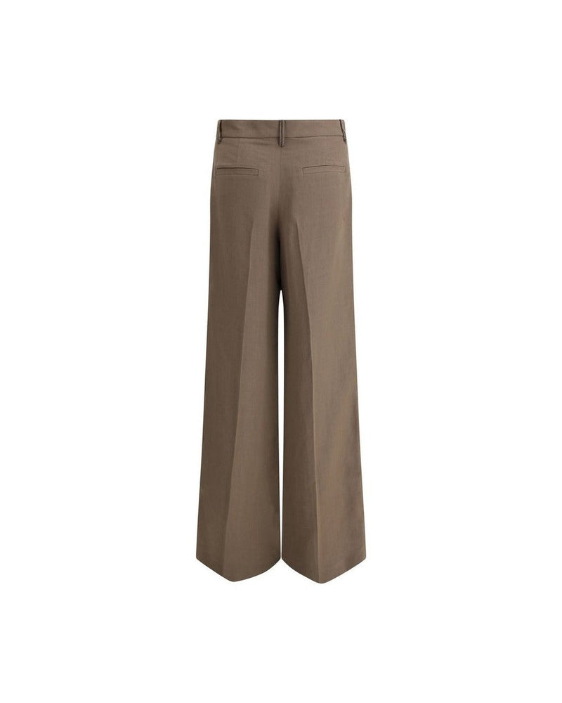 Brunello Cucinelli Beige Viscose Casual Pant Glam Steals