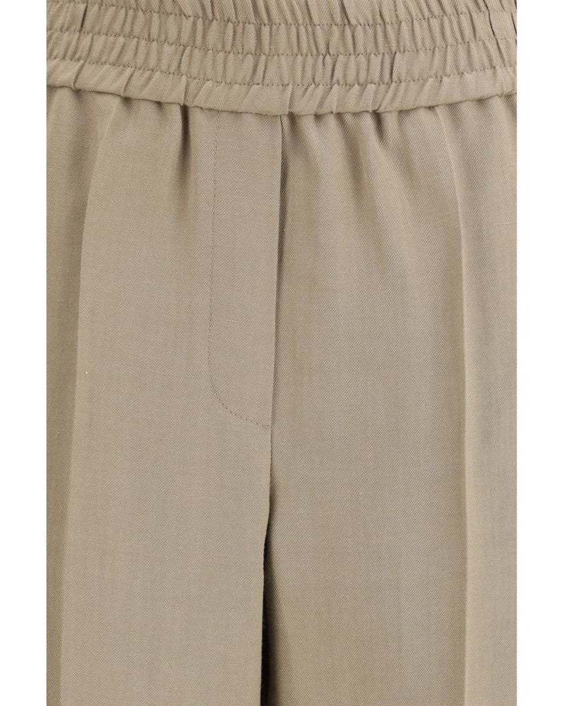 Brunello Cucinelli Beige Viscose Casual Pant 