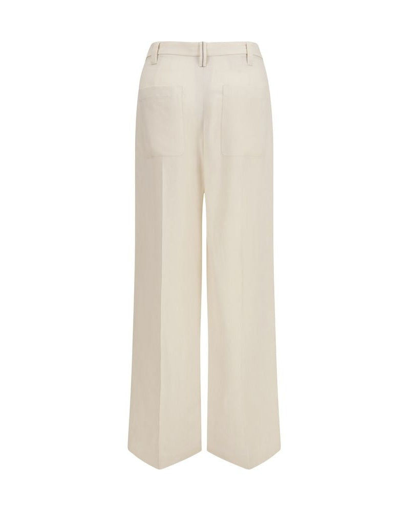 Brunello Cucinelli Beige Viscose Casual Pant Glam Steals