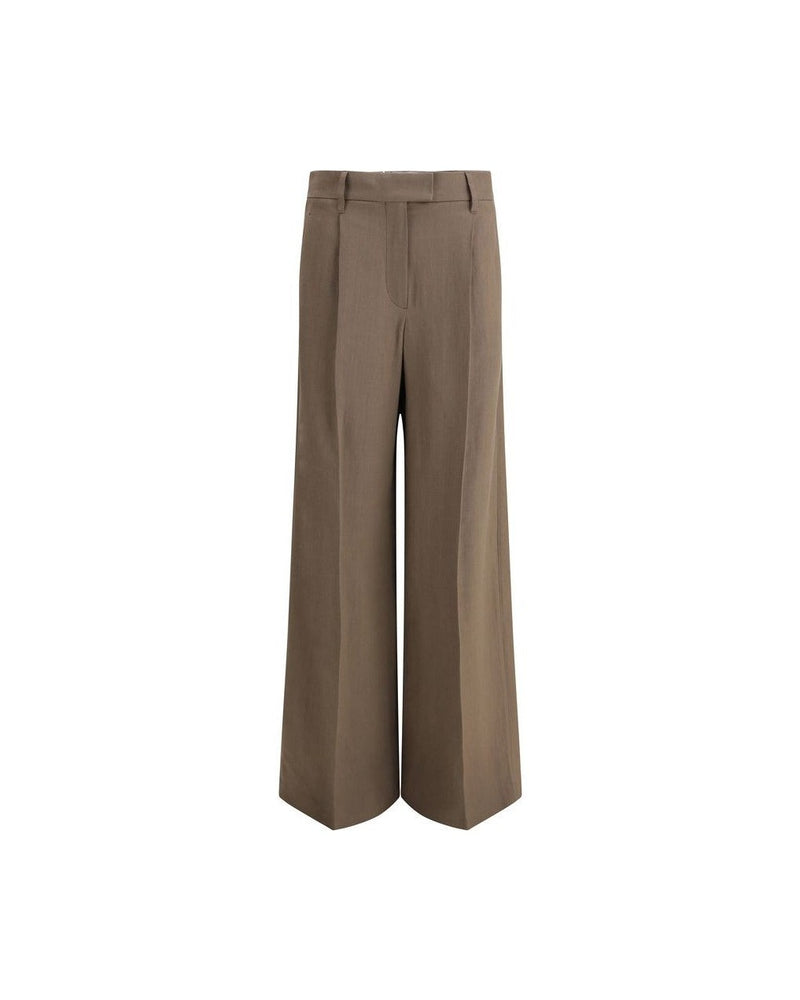 Brunello Cucinelli Beige Viscose Casual Pant Glam Steals