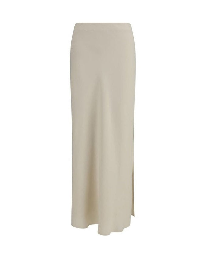 Brunello Cucinelli Beige Viscose Long Skirt 