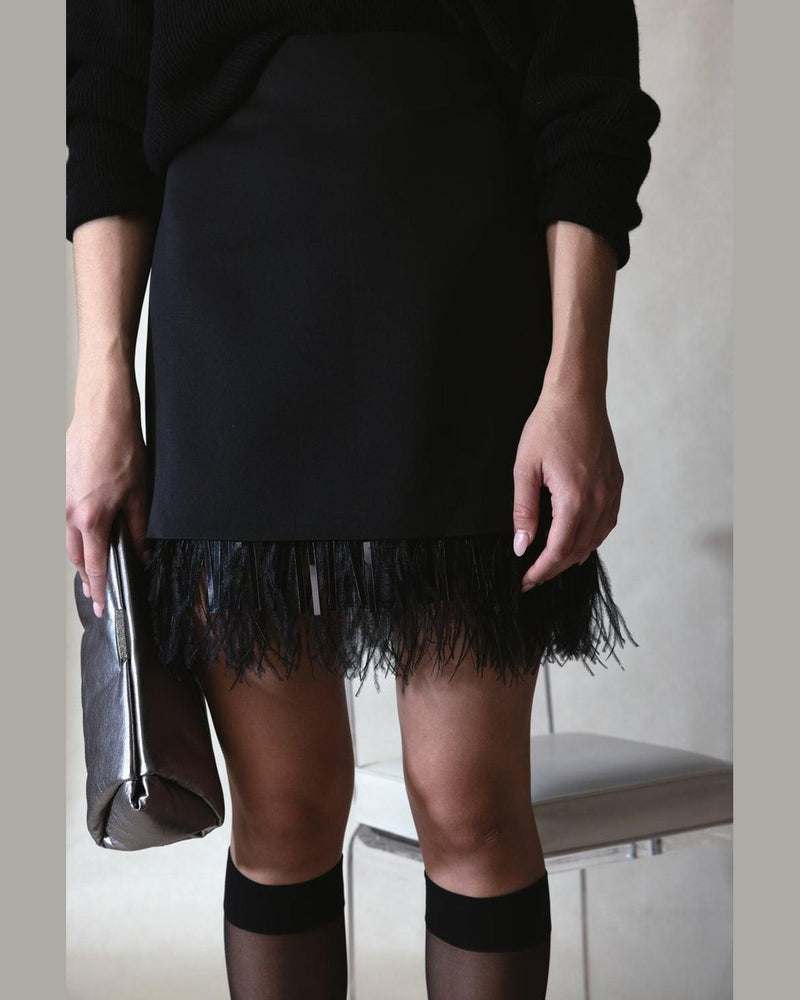 Brunello Cucinelli Black Acetate Mini Skirt Glam Steals