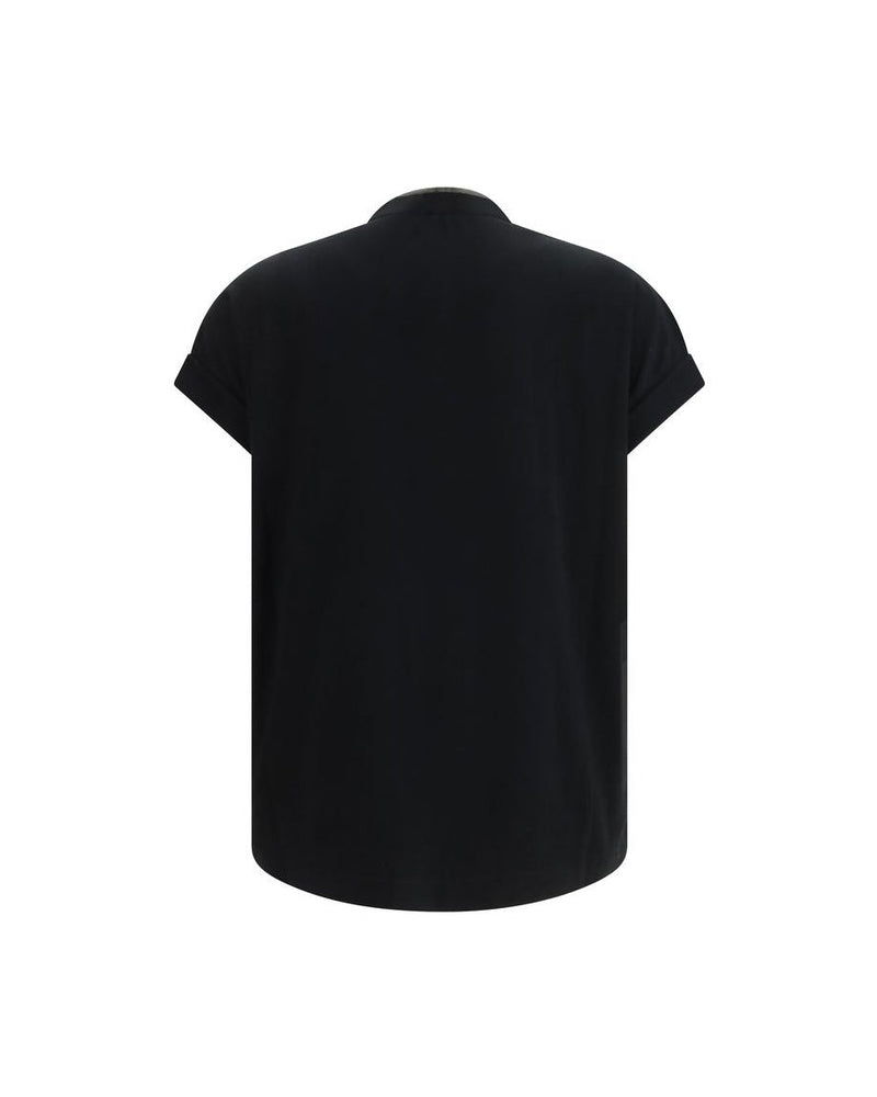 Brunello Cucinelli Black Cotton T-shirt Glam Steals