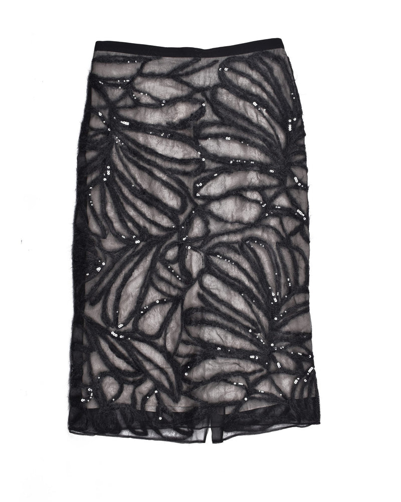 Brunello Cucinelli Black Silk Midi Skirt Glam Steals