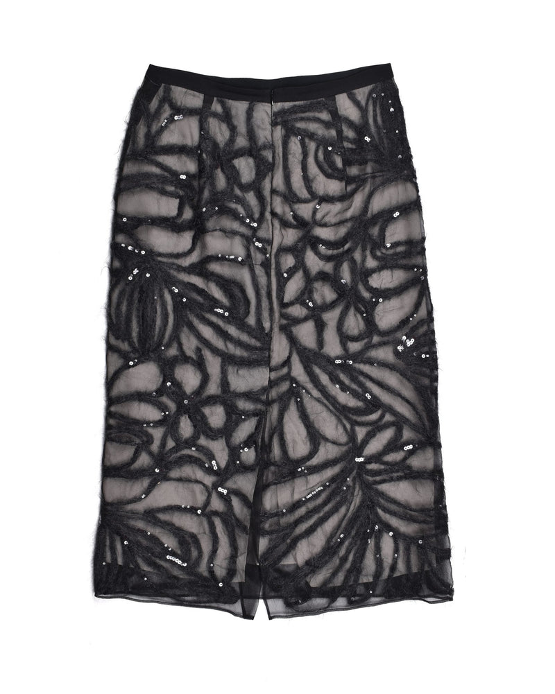 Brunello Cucinelli Black Silk Midi Skirt Glam Steals