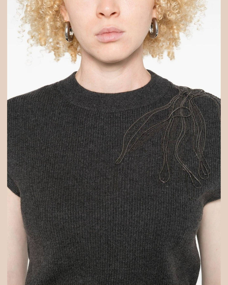 Brunello Cucinelli Black Top Glam Steals