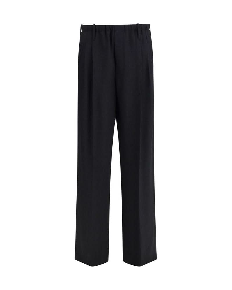 Brunello Cucinelli Black Wool Fleece Casual Pant 