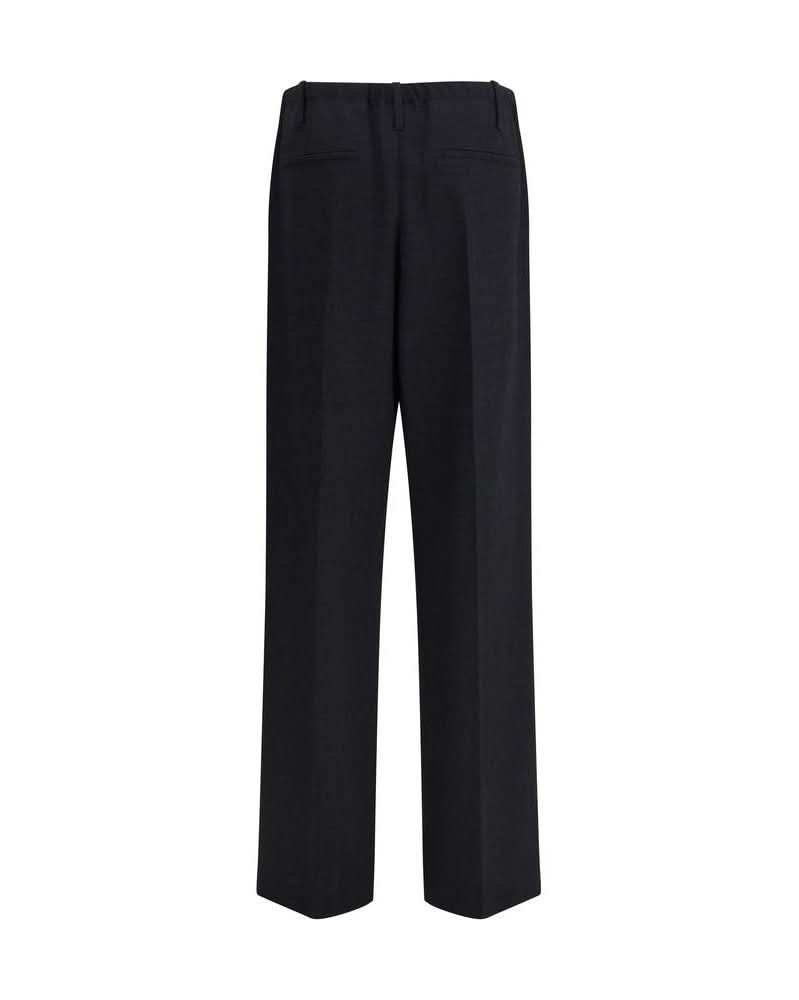 Brunello Cucinelli Black Wool Fleece Casual Pant 