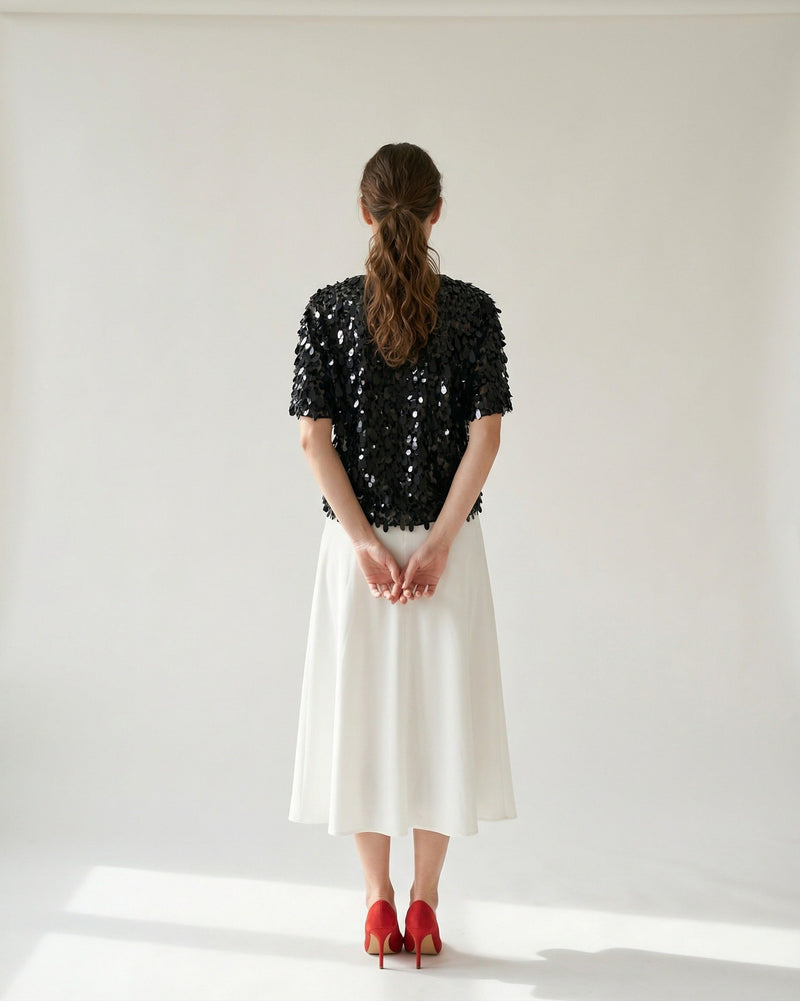 Brunello Cucinelli Black Wool T-shirt Glam Steals