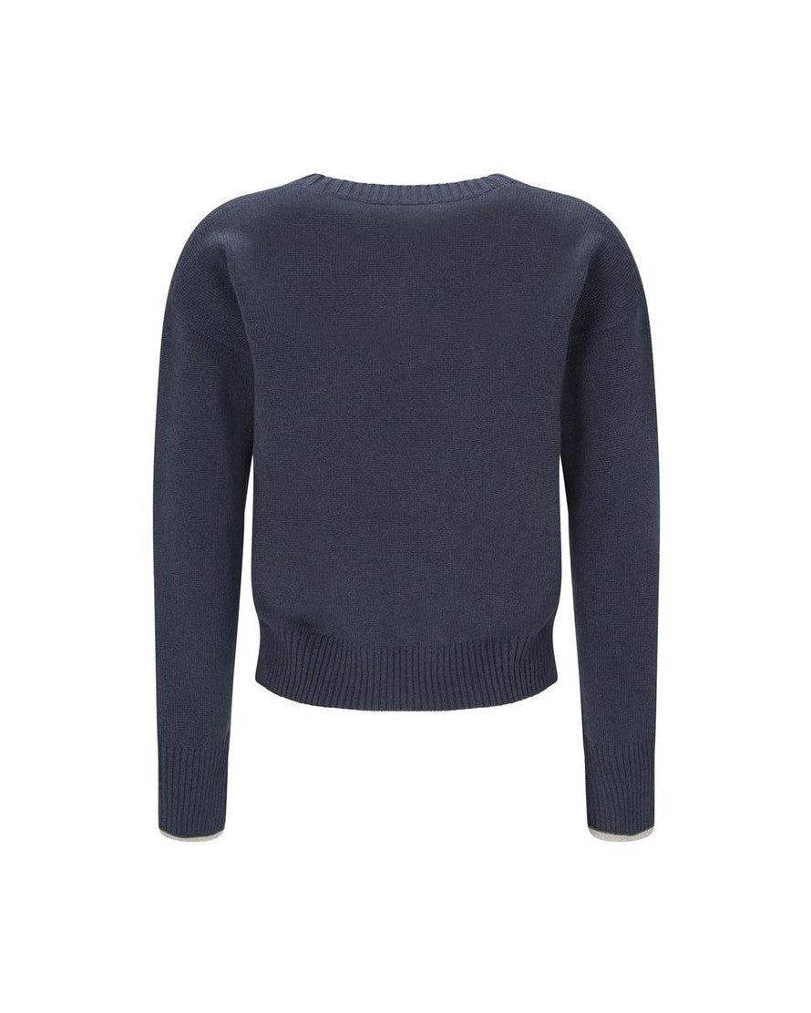 Brunello Cucinelli Blue Cashmere Sweater Glam Steals