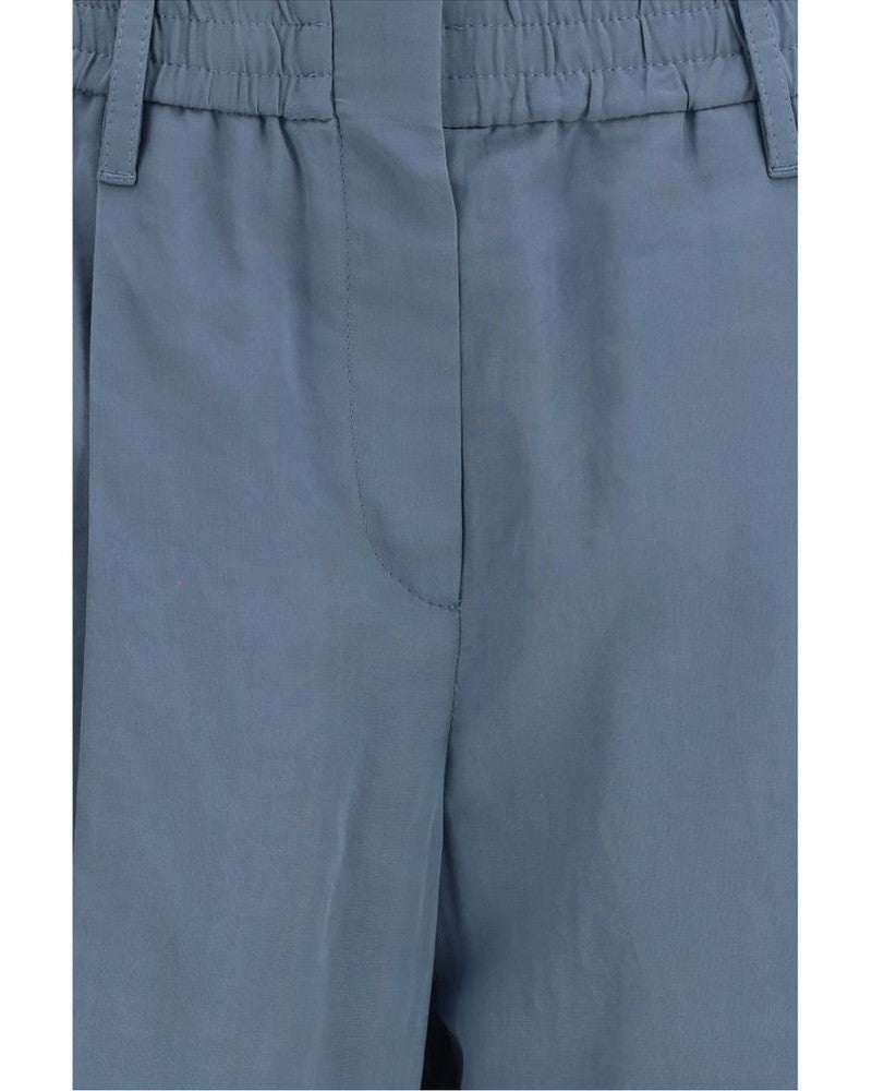 Brunello Cucinelli Blue Cotton Casual Pant Glam Steals