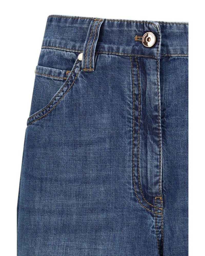 Brunello Cucinelli Blue Cotton Denim Jeans Glam Steals