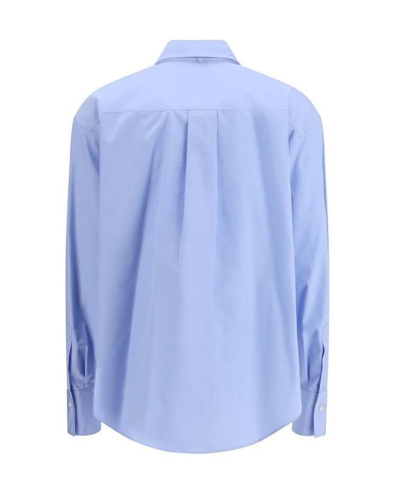 Brunello Cucinelli Blue Cotton Dress Shirt Glam Steals