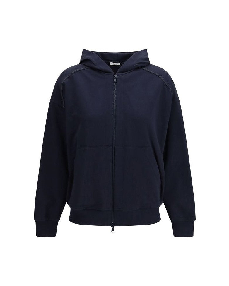 Brunello Cucinelli Blue Cotton Sweatshirt Glam Steals