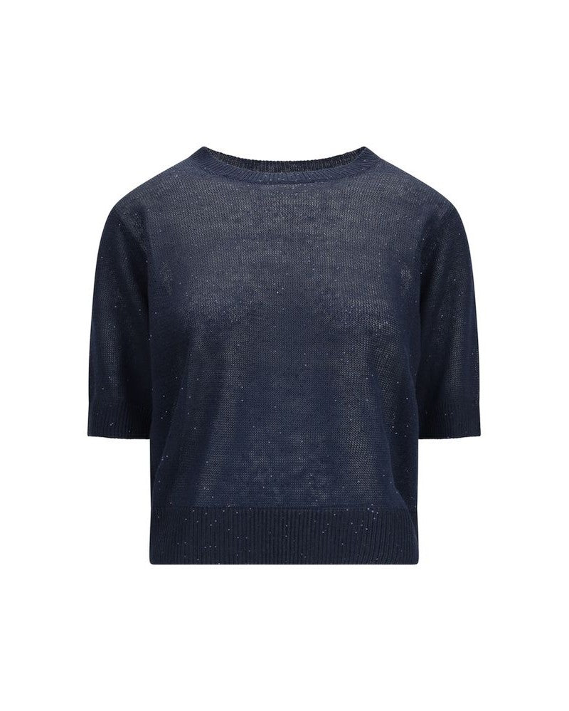 Brunello Cucinelli Blue Cotton Sweatshirt Glam Steals