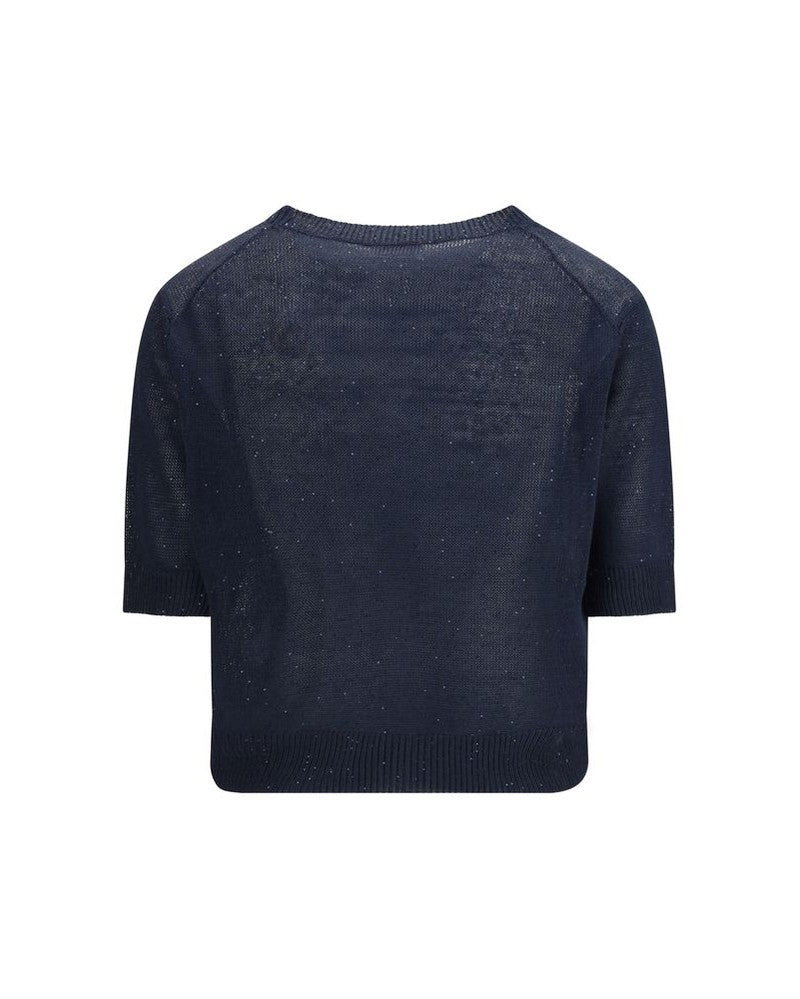 Brunello Cucinelli Blue Cotton Sweatshirt Glam Steals