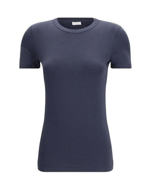 Brunello Cucinelli Blue Cotton T-shirt 