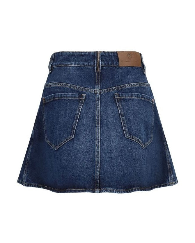 Brunello Cucinelli Blue Denim Skirt Glam Steals