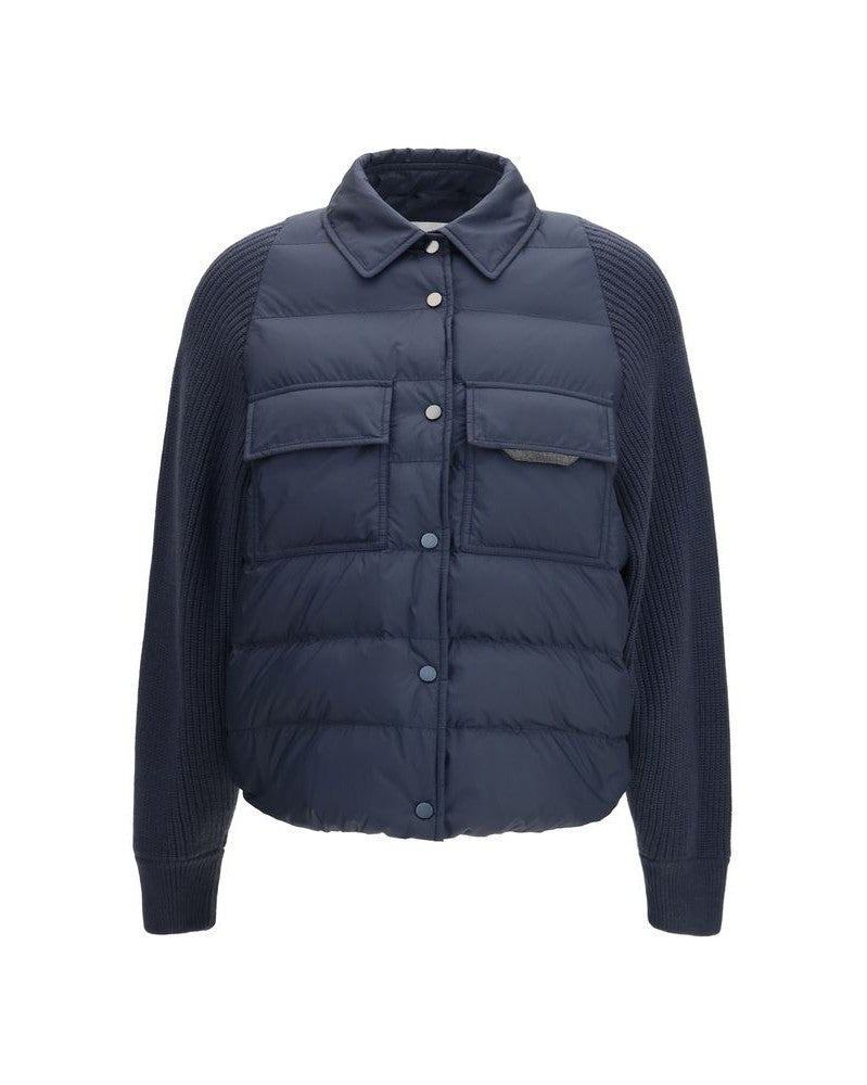 Brunello Cucinelli Blue Polyester Jacket