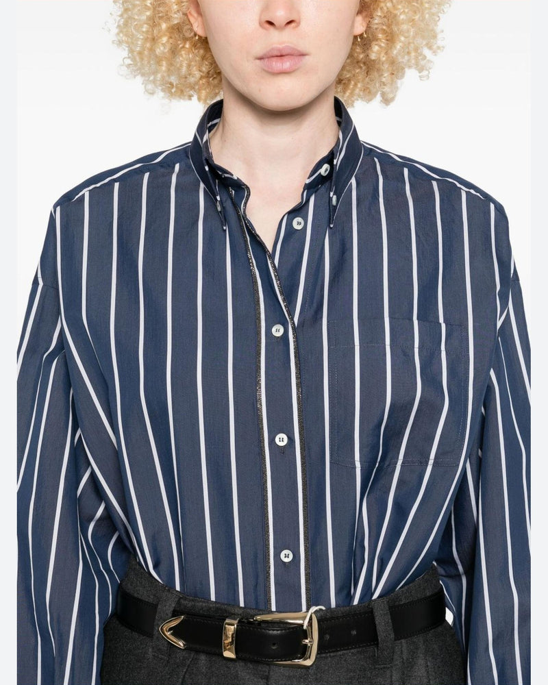 Brunello Cucinelli Blue Shirt Glam Steals