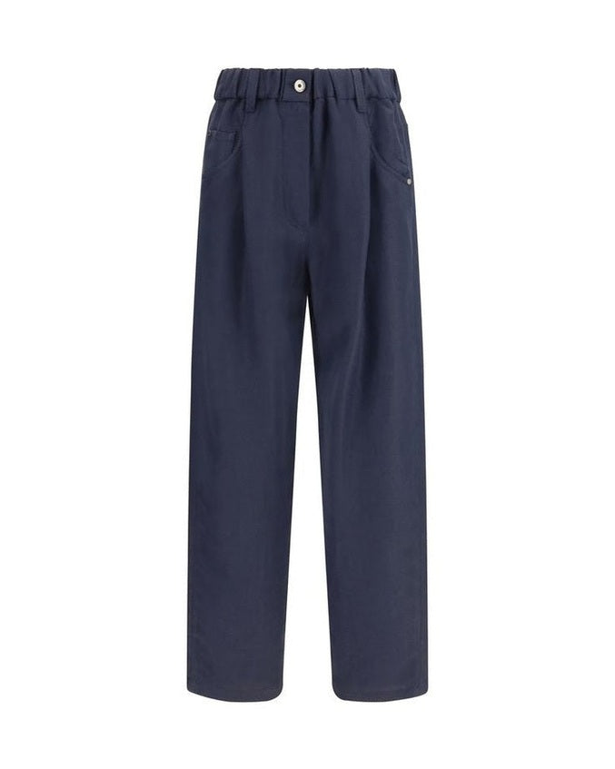 Brunello Cucinelli Blue Viscose Pant 