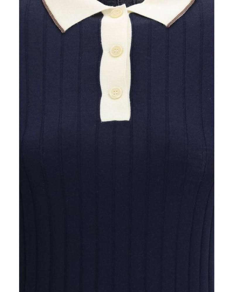 Brunello Cucinelli Blue Wool Oves Aries Polo Shirt Glam Steals