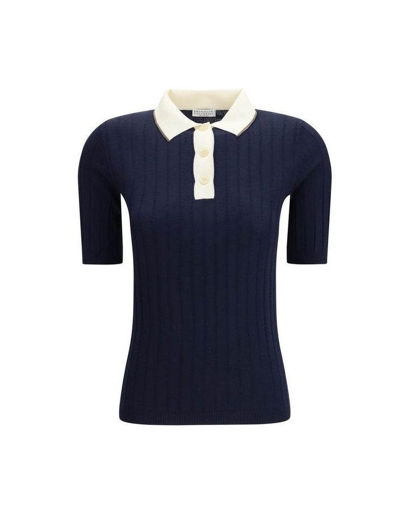 Brunello Cucinelli Blue Wool Oves Aries Polo Shirt Glam Steals