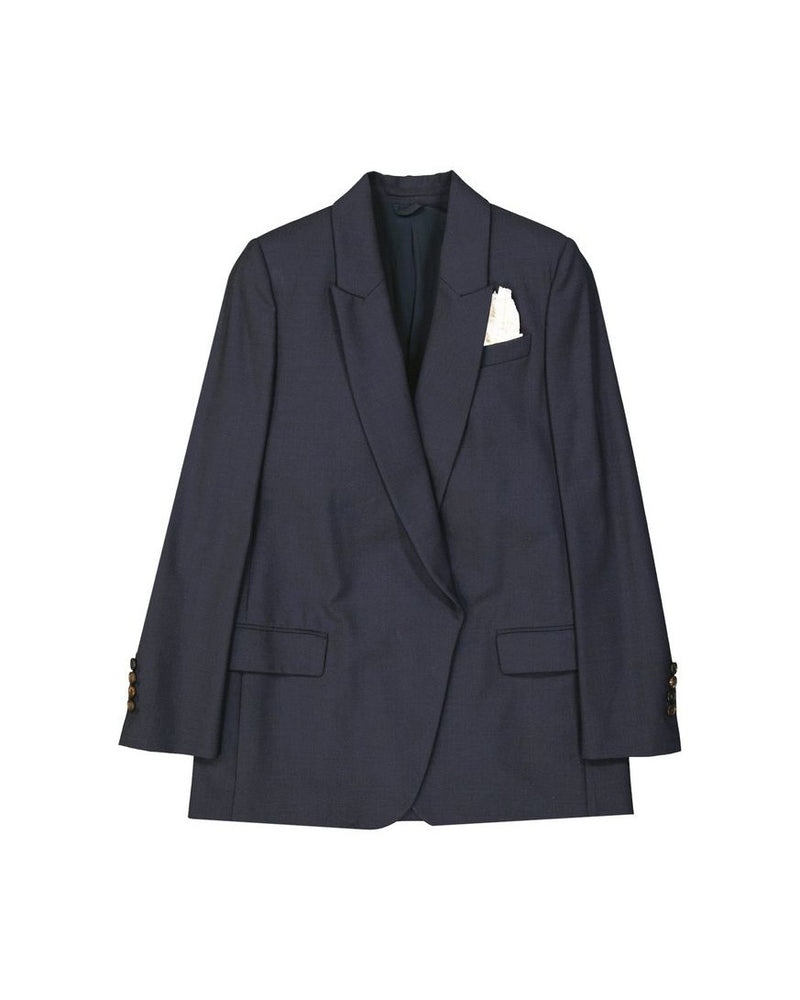 Brunello Cucinelli Blue Wool Virgin Jacket Glam Steals