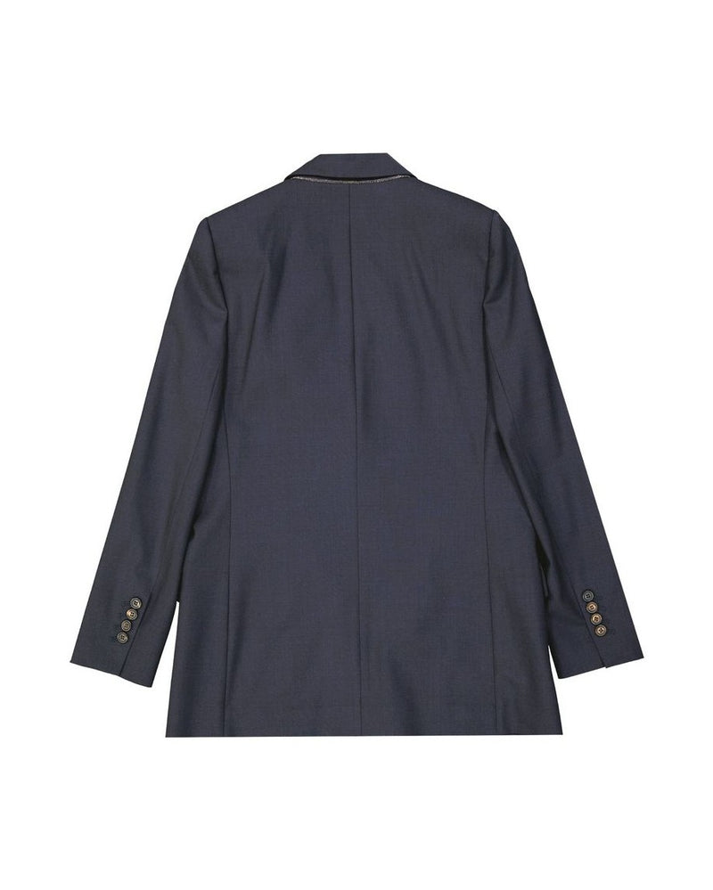 Brunello Cucinelli Blue Wool Virgin Jacket Glam Steals