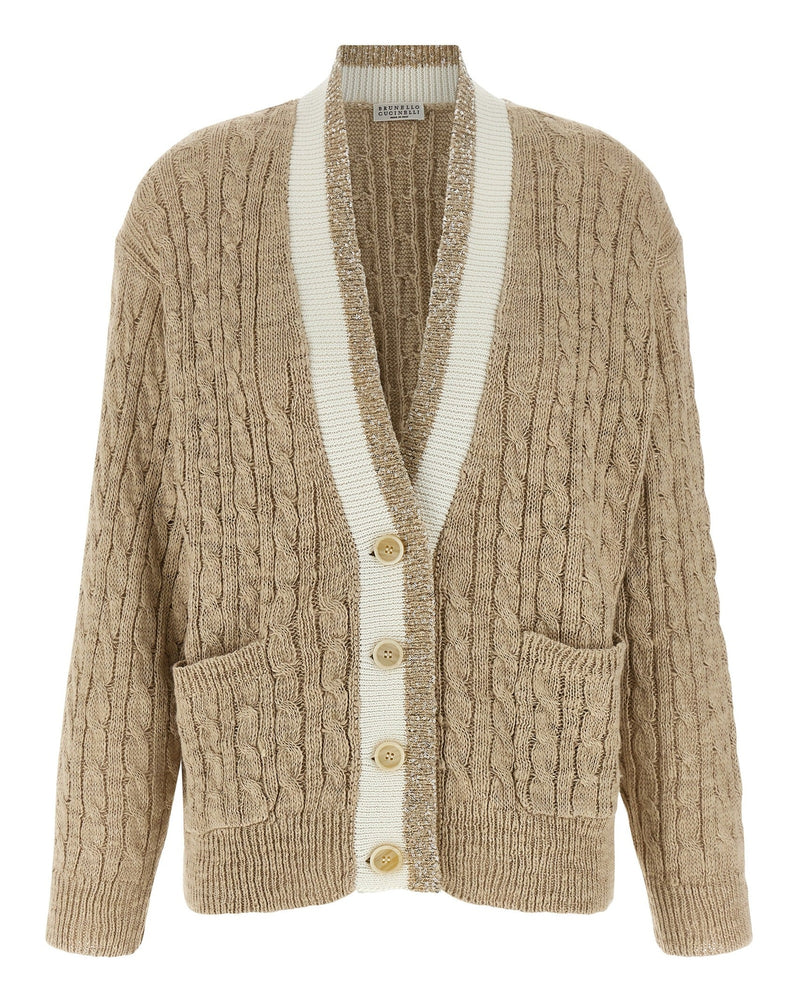 Brunello Cucinelli Braided Cardigan Glam Steals