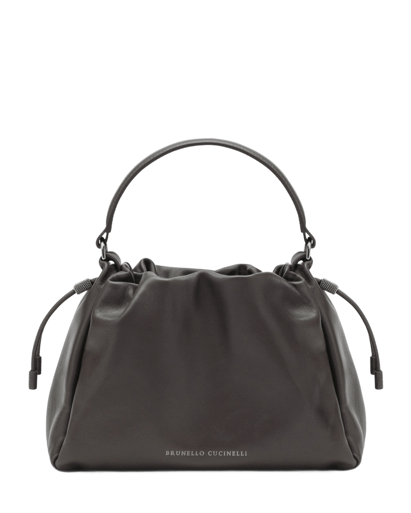 Brunello Cucinelli Brown Bucket Mellow Small Bag Glam Steals