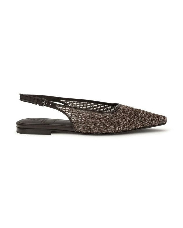 Brunello Cucinelli Brown Calf Leather Bos Taurus Ballet Flats Glam Steals
