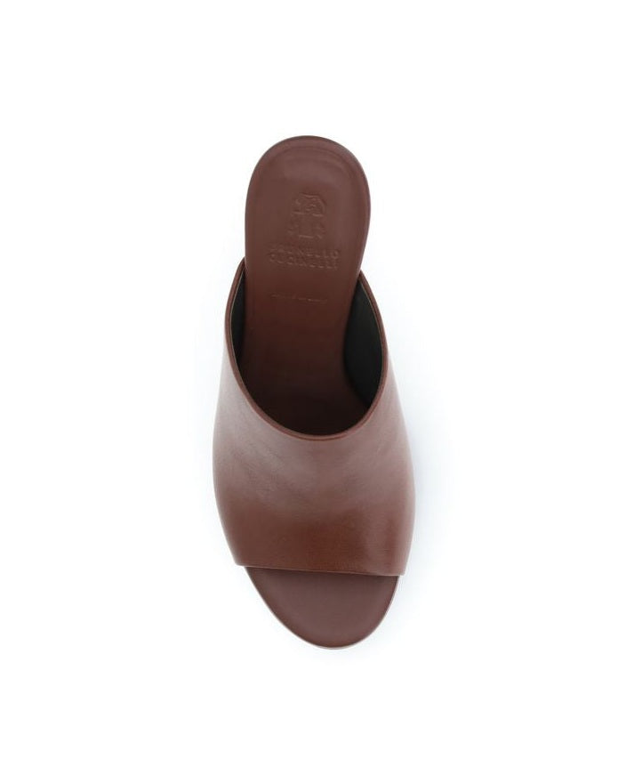 Brunello Cucinelli Brown Calf Leather Bos Taurus High Heel Pumps Glam Steals