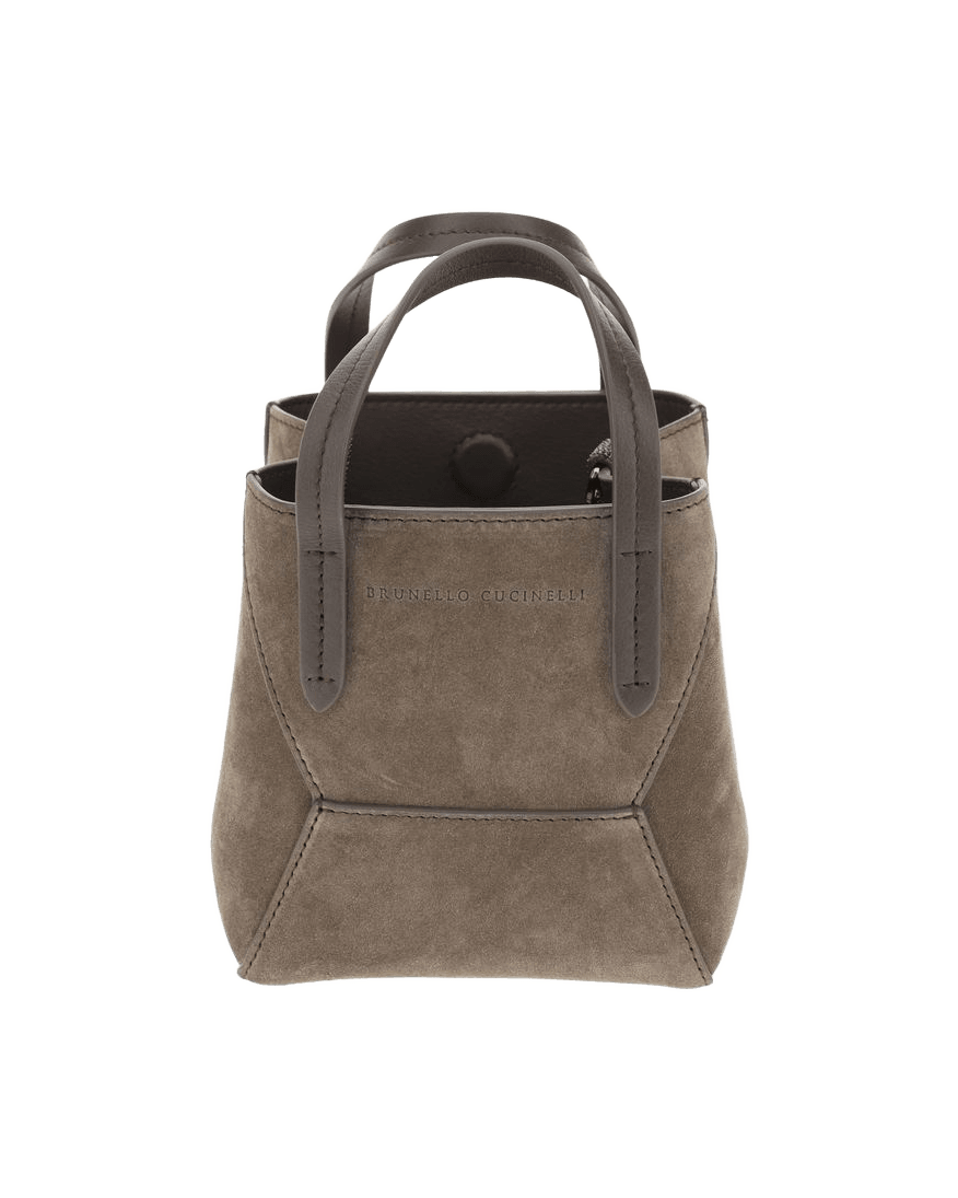 Brunello Cucinelli Brown Calf Leather Bos Taurus Shoulder Bag Glam Steals