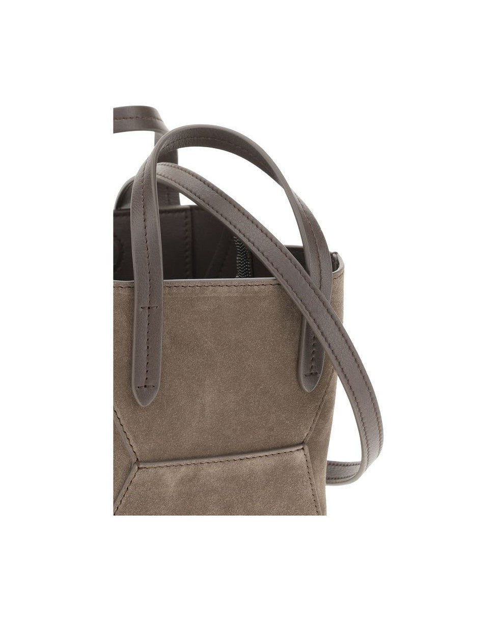 Brunello Cucinelli Brown Calf Leather Bos Taurus Shoulder Bag Glam Steals